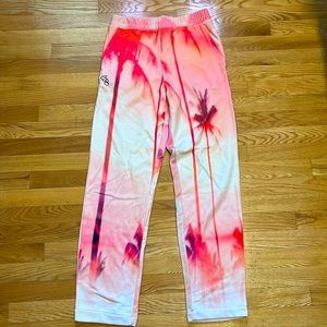 Carbon 38 Palm French Terry Straight Leg sunset sweatpants size large